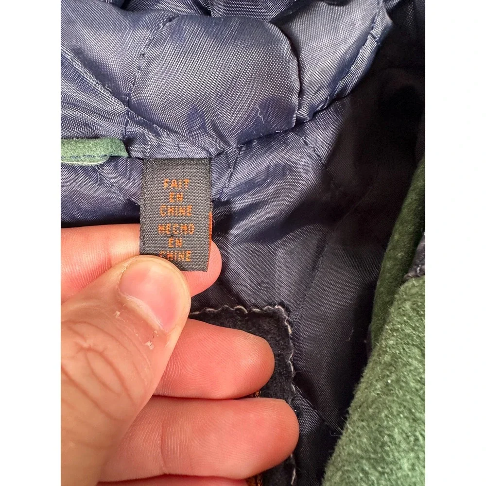 Outbrook Swing Jacket‎ Womens Medium Multicolor Leather Colorblock Hooded Toggle